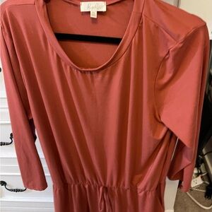 Women's 3/4 Sleeve Dress in Rose XL